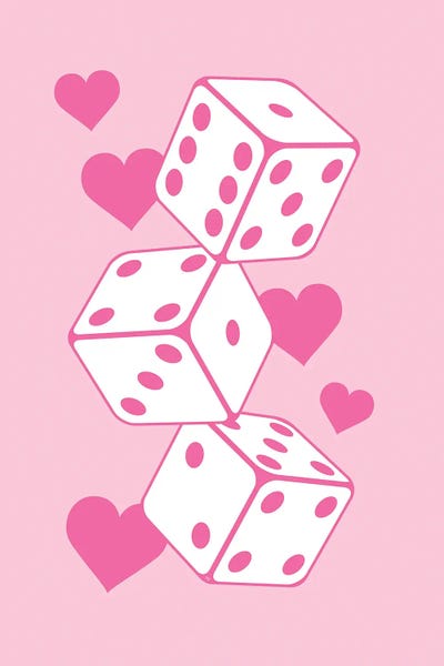 Trendsetter: Pink Dice by Martina Pavlova