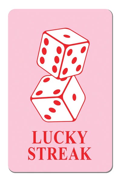 Cards & Board Games: Lucky Streak Card by Martina Pavlova