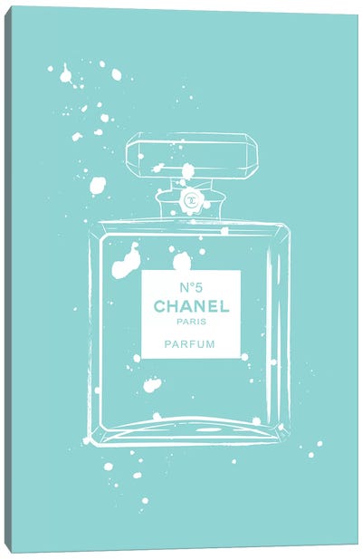 Blue Chanel I Canvas Art Print - Martina Pavlova Fashion Brands