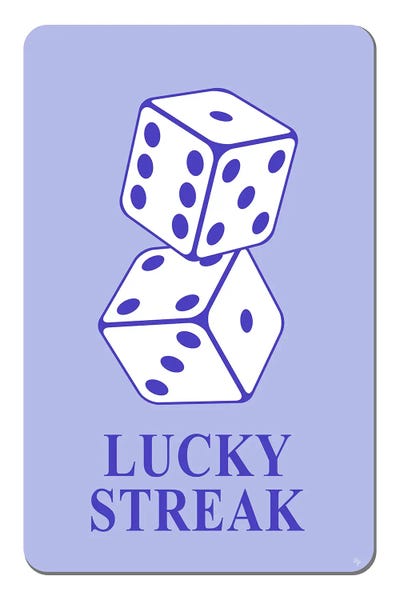 Cards & Board Games: Blue Lucky Streak by Martina Pavlova