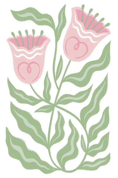 Pink Tulip Bloom by Martina Pavlova canvas print