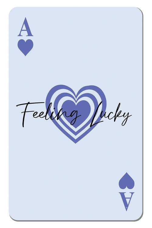 Blue Ace Poker Card by Martina Pavlova wall art