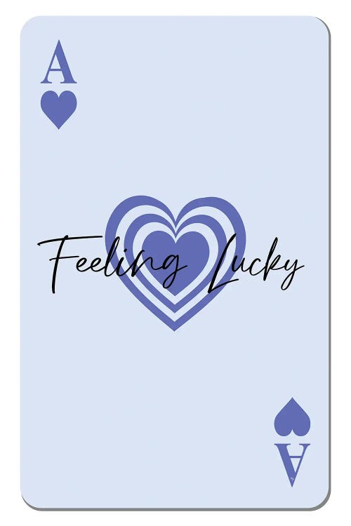 Blue Ace Poker Card