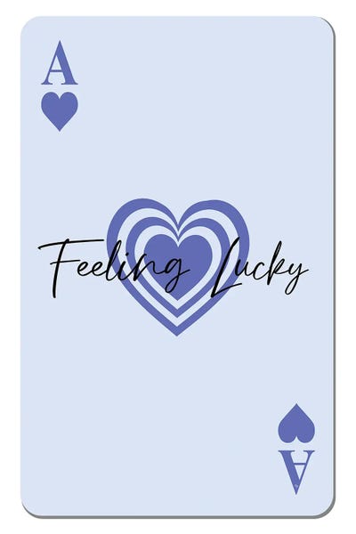 Trendsetter: Blue Ace Poker Card by Martina Pavlova