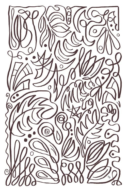 Botanical Doodles I by Martina Pavlova wall art