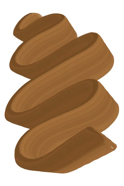 Abstract Mocha Brush Paint