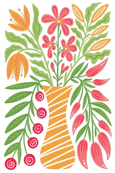 Dopamine Decor: Bold Vase Flowers by Martina Pavlova