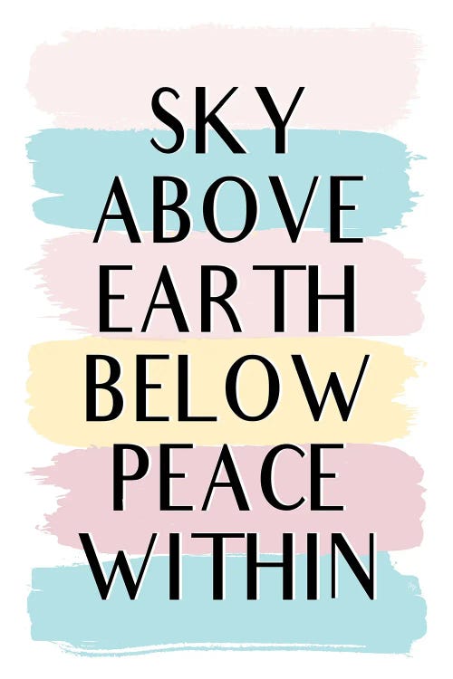 Peace Within Quote by Martina Pavlova wall art