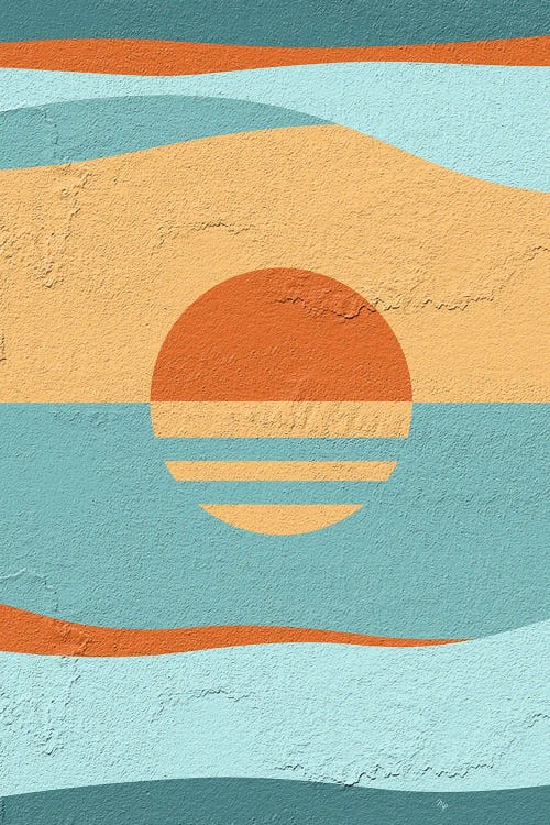 Colourful Retro Sunset by Martina Pavlova wall art