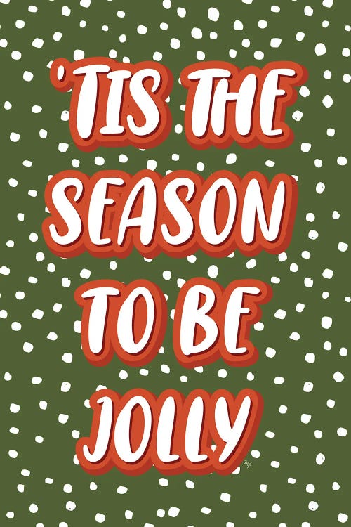Jolly Xmas Typography Set by Martina Pavlova wall art
