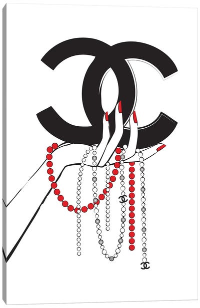 Chanel Jewelry I Canvas Art Print - Martina Pavlova Fashion Brands