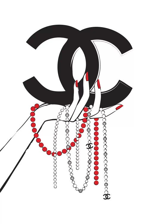 Martina Pavlova Canvas Art Prints - Chanel Jewelry I ( Fashion > Fashion Brands > Chanel art) - 60x40 in