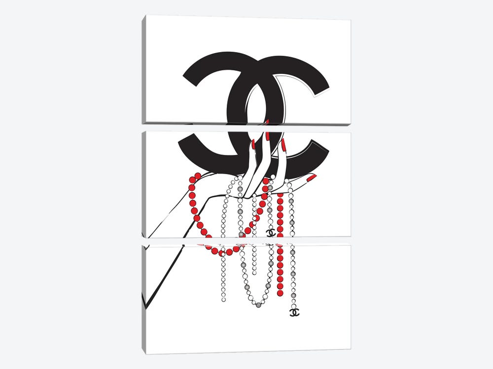Chanel Jewelry I by Martina Pavlova 3-piece Art Print