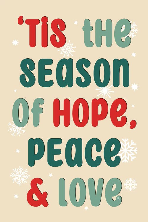 'This The Season Christmas Typography by Martina Pavlova wall art