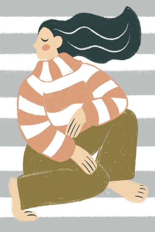 Big Striped Girl by Martina Pavlova wall art