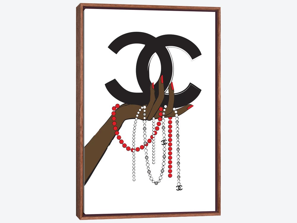 Framed Canvas Art - Chanel Jewelry II by Martina Pavlova ( Fashion > Fashion Brands > Chanel art) - 40x26 in