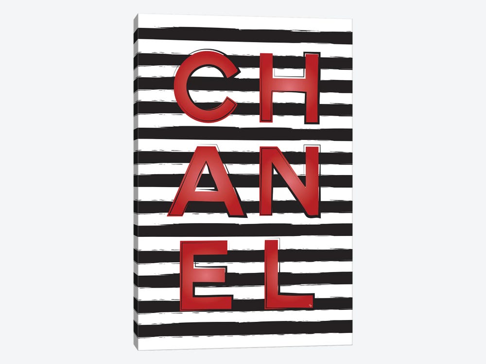 Chanel Stripes by Martina Pavlova 1-piece Canvas Art
