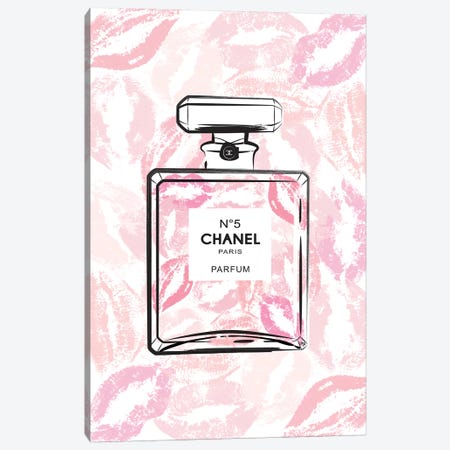 Framed Canvas Art (White Floating Frame) - Chanel Books by Martina Pavlova ( Fashion > Hair & Beauty > Perfume Bottles art) - 26x18 in
