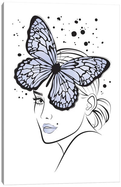 Lady Butterfly I Canvas Art Print - Martina Pavlova