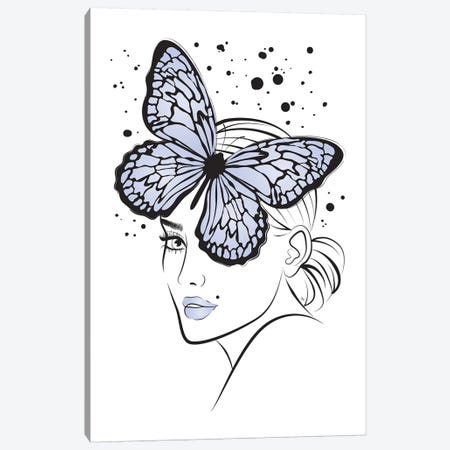 Lady Butterfly I Canvas Print #PAV143} by Martina Pavlova Canvas Wall Art