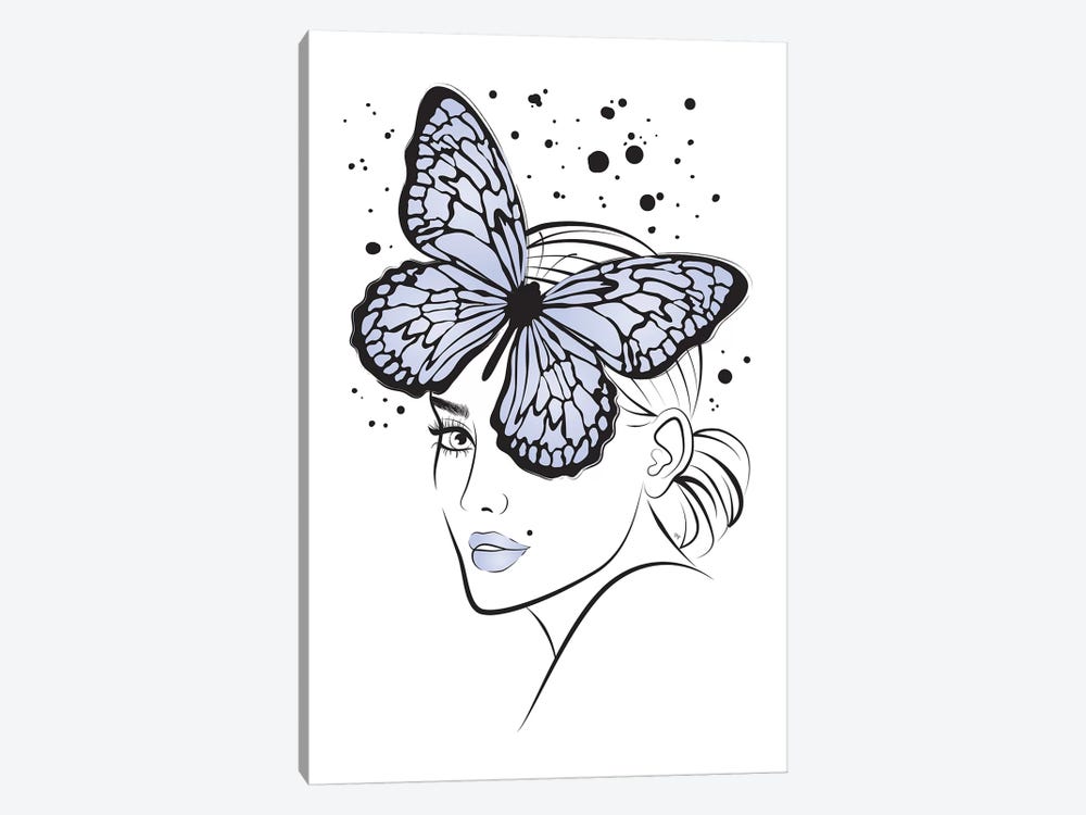 Lady Butterfly I by Martina Pavlova 1-piece Canvas Artwork