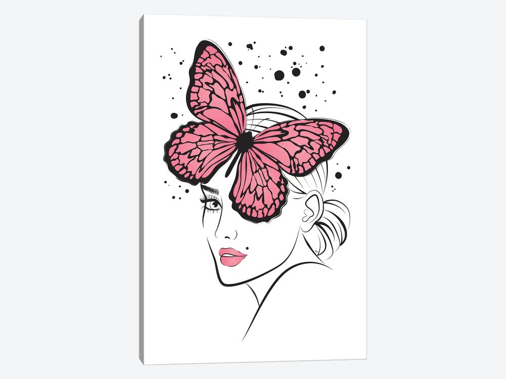 Lady Butterfly II Canvas Print Wall Art by Martina Pavlova