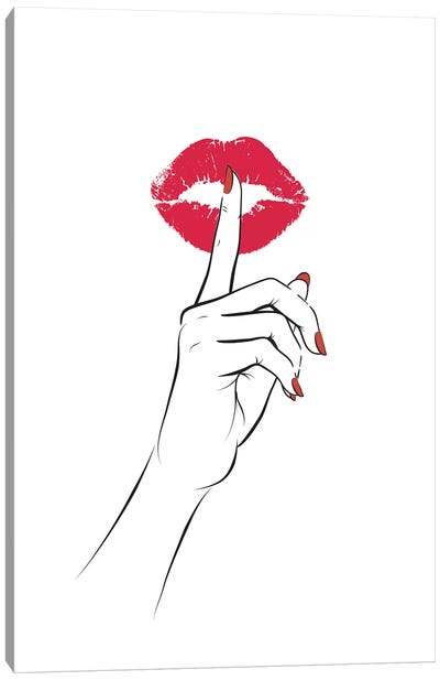 Pssst Canvas Art Print - Red Passion