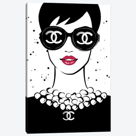 Chanel Lady I Canvas Print #PAV14} by Martina Pavlova Canvas Art