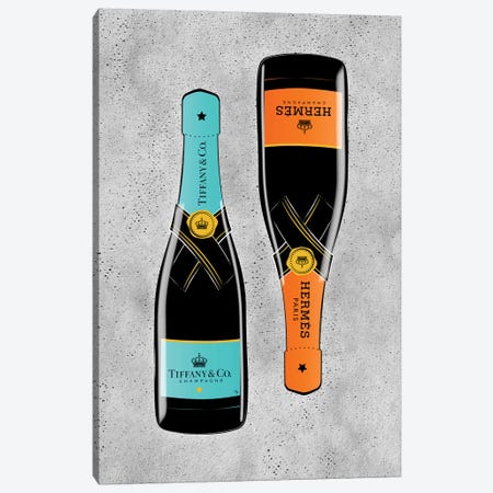 Framed Canvas Art (Gold Floating Frame) - LV Champagne II by Martina Pavlova ( Food & Drink > Drinks > Champagne art) - 40x26 in