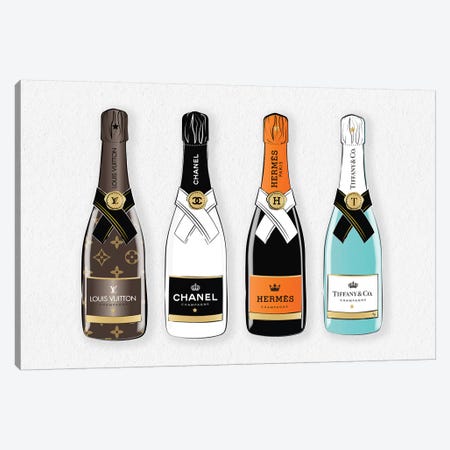 Framed Canvas Art (Champagne) - Louis Vuitton Bag by Mercedes Lopez Charro ( Fashion > Fashion Brands > Louis Vuitton art) - 18x26 in