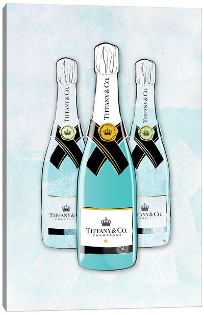 Tiffany Champagne Canvas Art Print - Martina Pavlova Fashion Brands