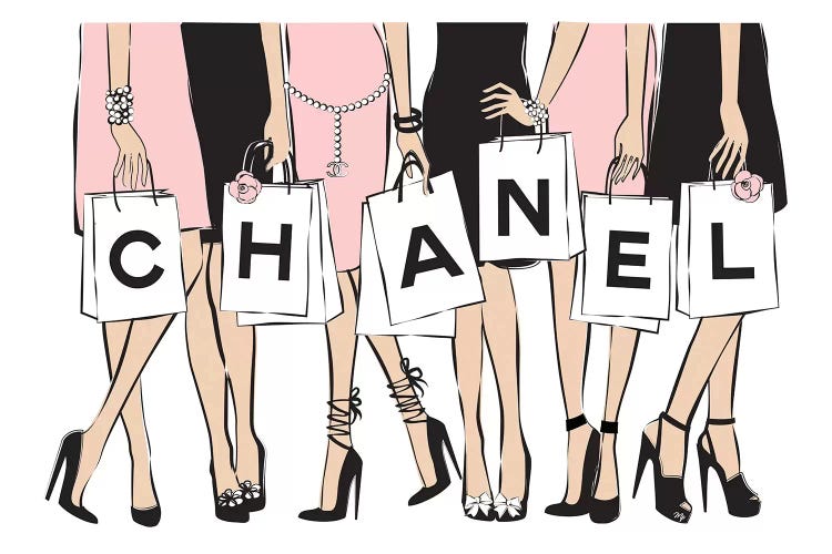 Martina Pavlova Large Canvas Art Prints - Chanel Shopping I ( Fashion > Fashion Brands > Chanel art) - 40x60 in