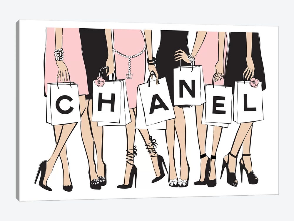 Martina Pavlova Large Canvas Art Prints - Chanel Shopping I ( Fashion > Fashion Brands > Chanel art) - 40x60 in