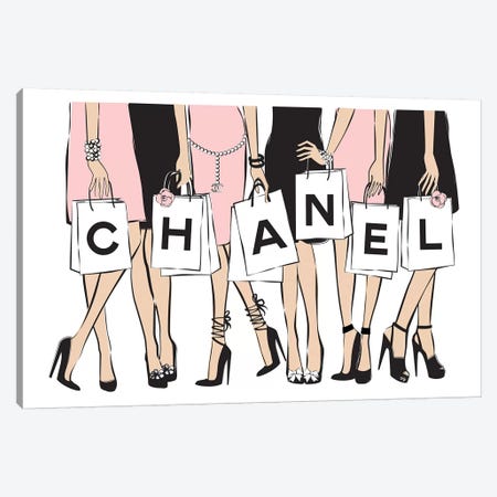 Chanel Shopping I Canvas Print #PAV18} by Martina Pavlova Canvas Print