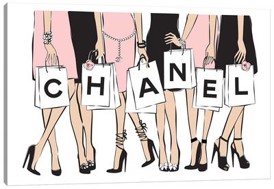 Chanel Shopping I Canvas Art Print - High Heel Art