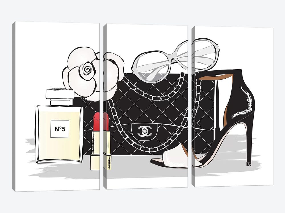 Martina Pavlova Canvas Wall Decor Prints - Chanel Style ( Fashion > Shoes > High Heels art) - 26x40 in