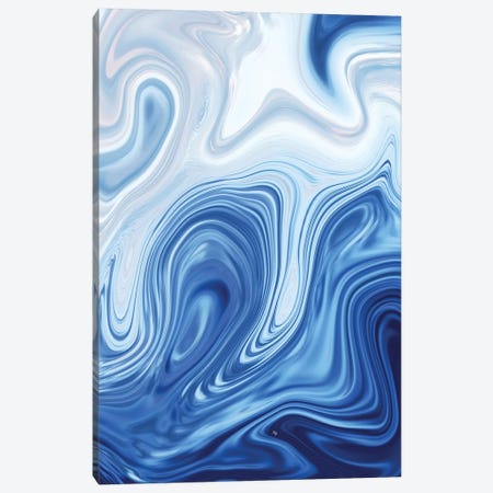 Blue Marble Canvas Print #PAV218} by Martina Pavlova Canvas Artwork