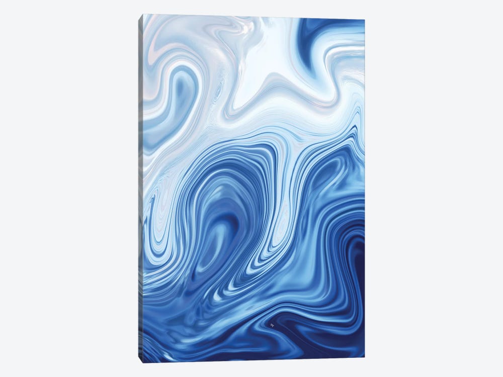 Blue Marble by Martina Pavlova 1-piece Canvas Art