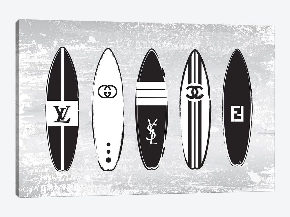 Designer Surfs - Canvas Print Wall Art by Martina Pavlova ( Fashion > Fashion Brands > Yves Saint Laurent art) - 8x12 in