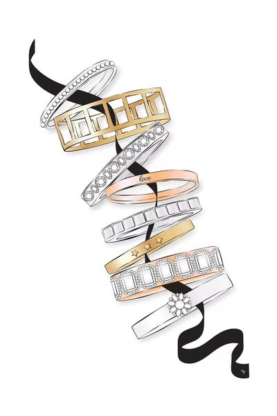 Black & White & Gold: Bracelets by Martina Pavlova