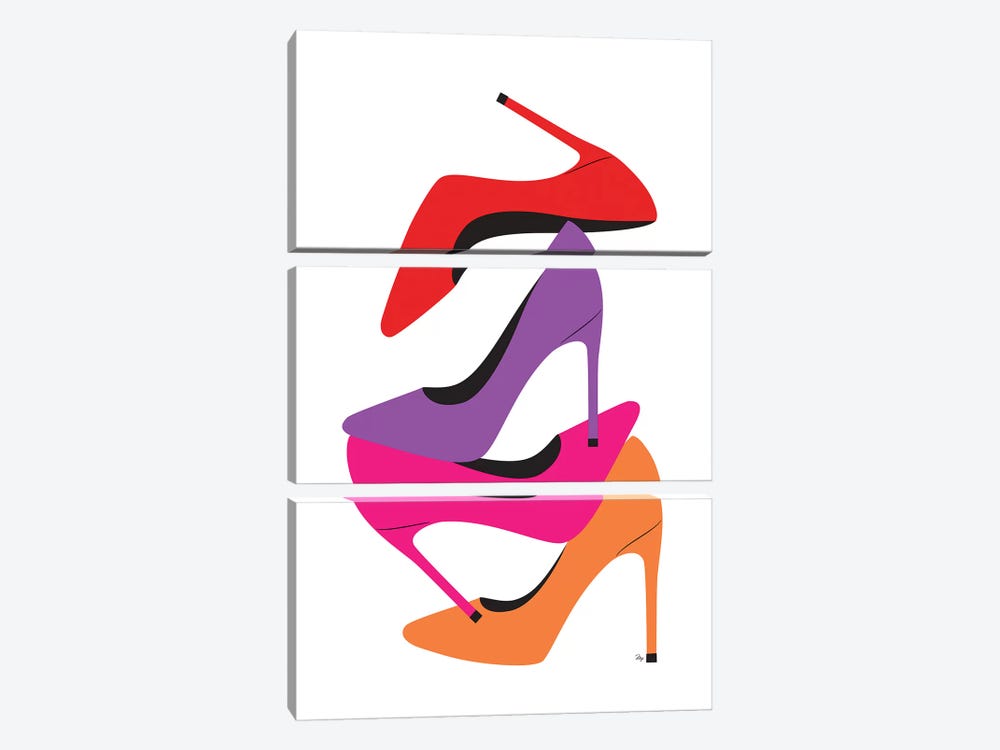 Bright Heels by Martina Pavlova 3-piece Canvas Print