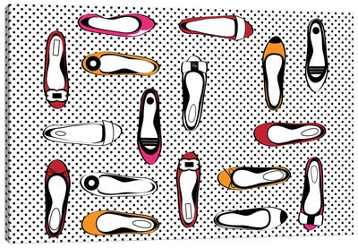 Dot Shoes Canvas Art Print - Martina Pavlova