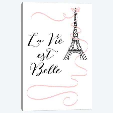 Eiffel Quote Canvas Print #PAV226} by Martina Pavlova Canvas Art