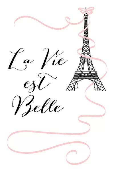 Paris Typography: Eiffel Quote by Martina Pavlova