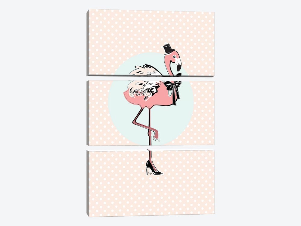 Flamingo by Martina Pavlova 3-piece Art Print