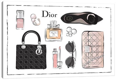 Dior Accessories Canvas Art Print - Bag & Purse Art