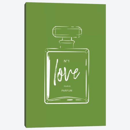 Green Love Perfume Canvas Print #PAV233} by Martina Pavlova Canvas Art