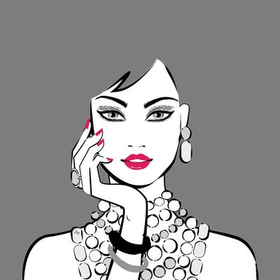 Grey Girl by Martina Pavlova art print