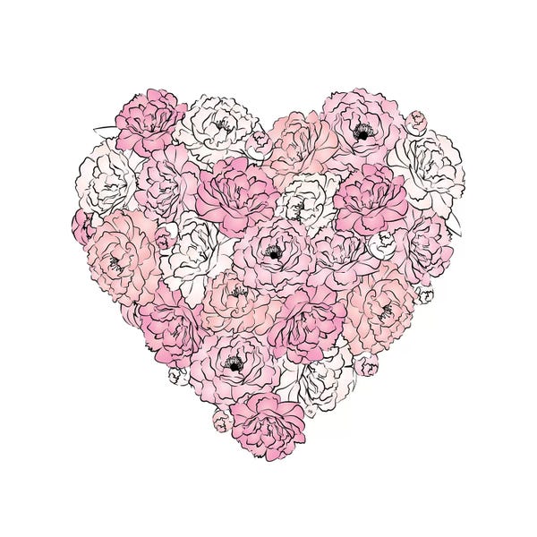 Hearts: Peony Heart by Martina Pavlova