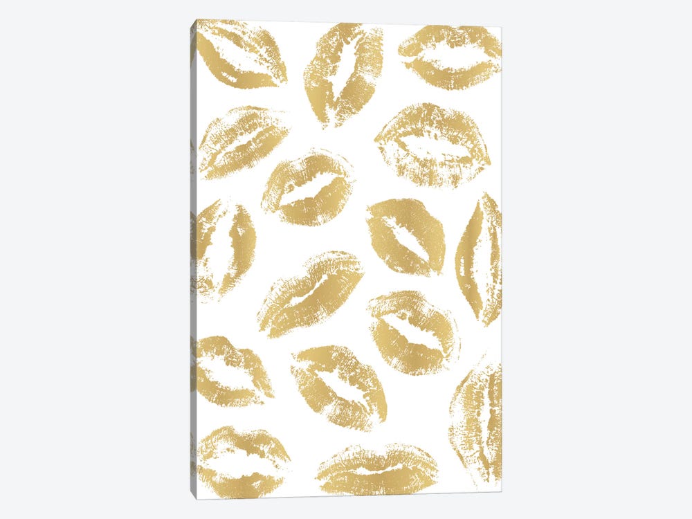 Golden Kisses by Martina Pavlova 1-piece Canvas Print